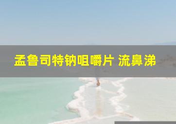 孟鲁司特钠咀嚼片 流鼻涕